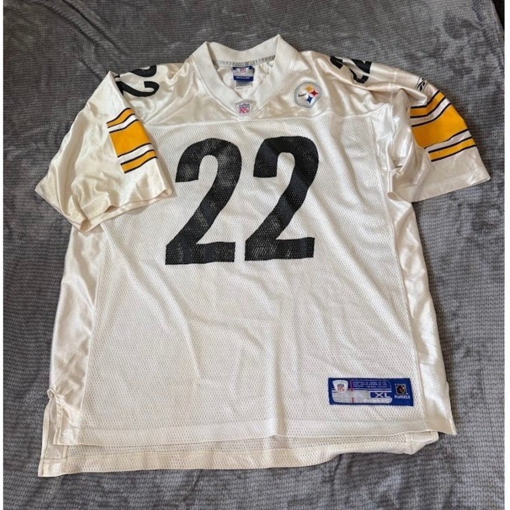Vintage Reebok NFL Pittsburgh Steelers #22 Staley White Jersey Mens XL 7009A 04